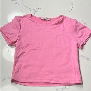 Hot Pink Short Sleeve Top